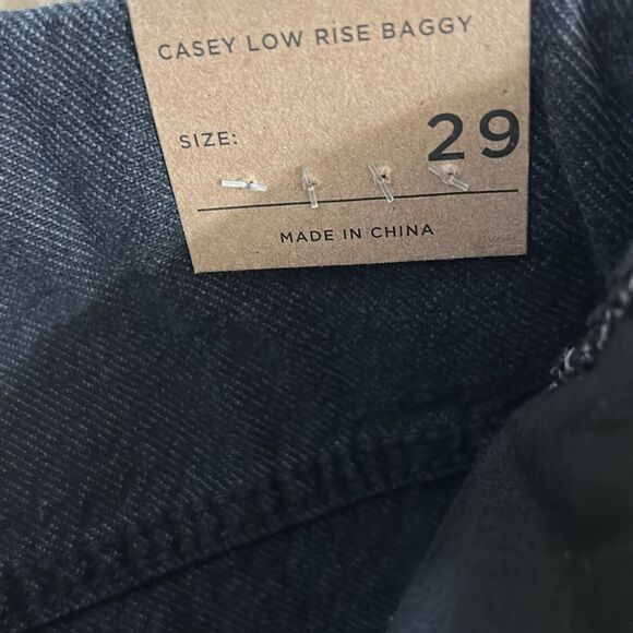 Pacsun Black Fold over Waist Baggy Wide Leg Jeans(Size 29) - Picture 11 of 12